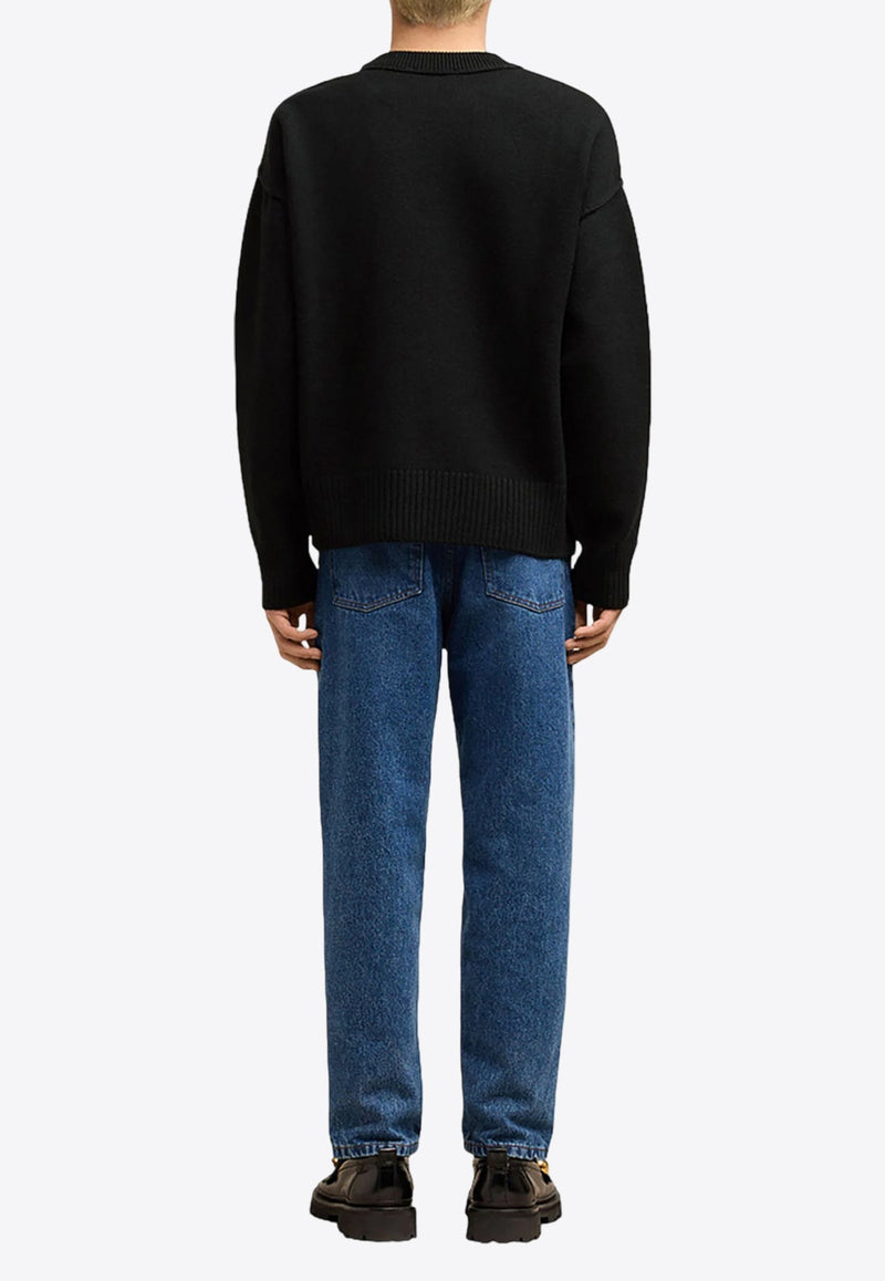 Ami De Coeur Intarsia Knit Wool Sweater