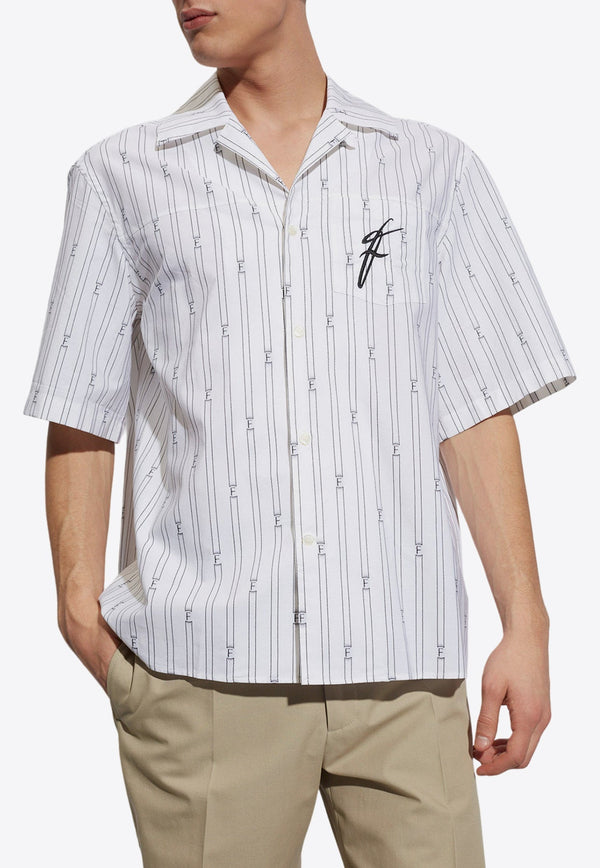 All-Over Logo Print Short-Sleeved Shirt