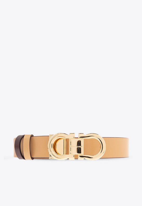 Gancini Reversible Leather Belt