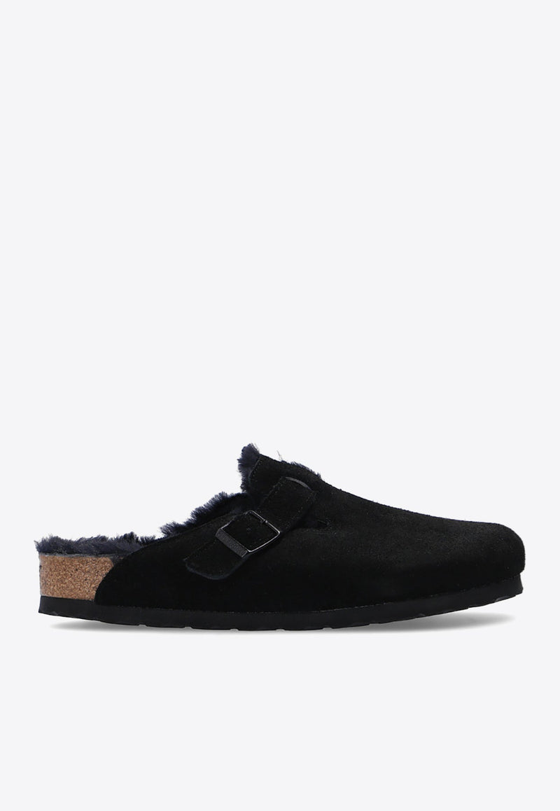 Boston VL Shearling Suede Mules