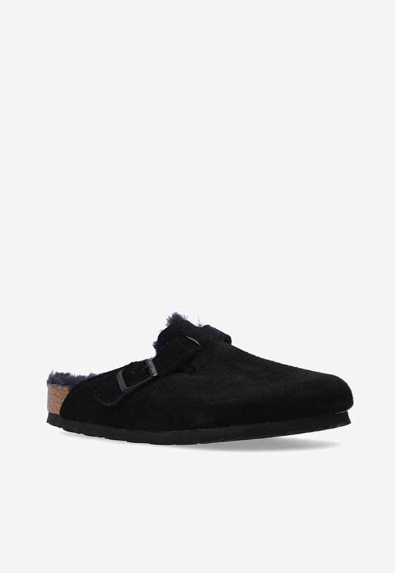 Boston VL Shearling Suede Mules