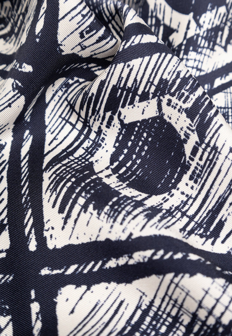 Printed Logo Silk Scarf