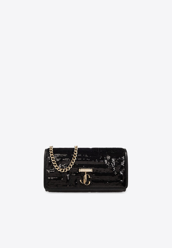 Avenue Sequined Chain Clutch