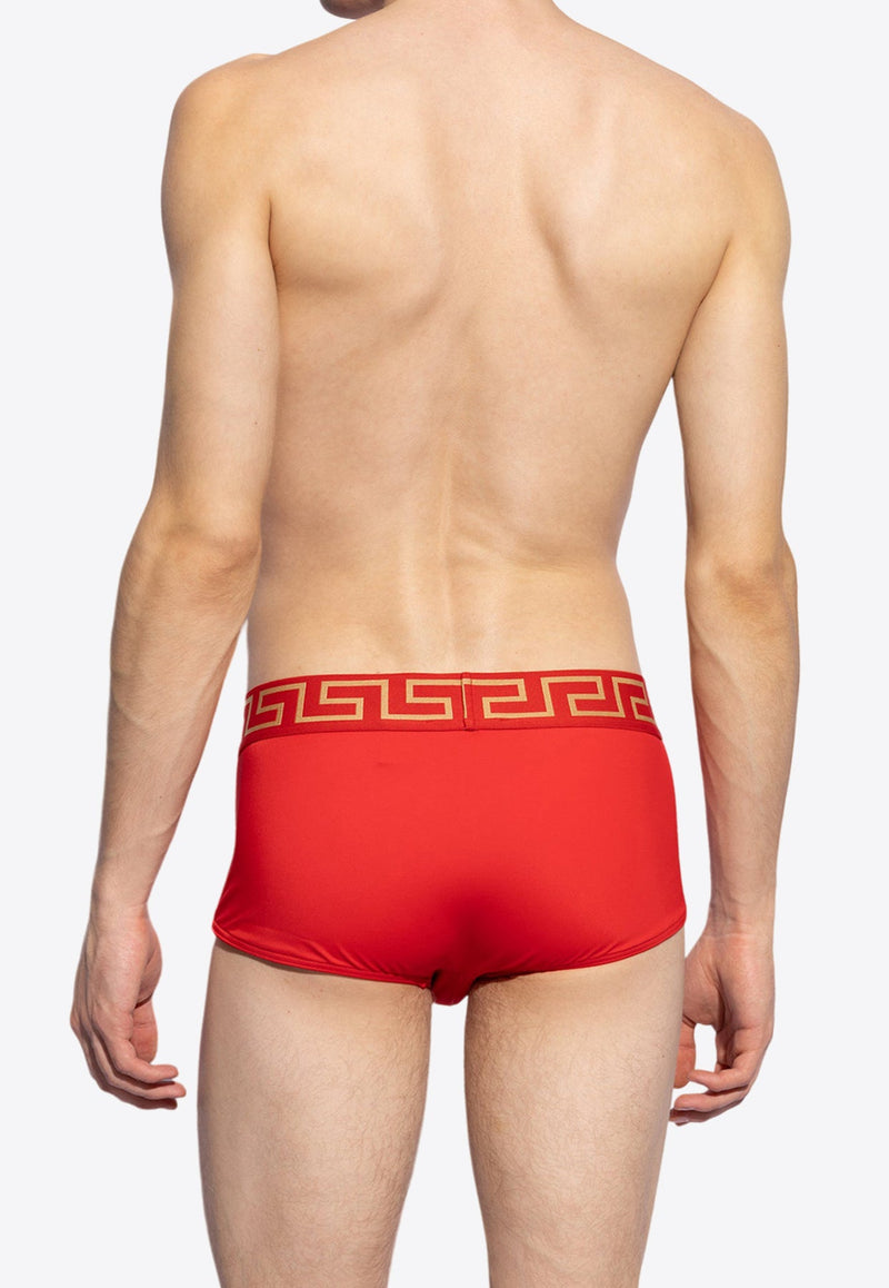 Greca Print Swimming Briefs