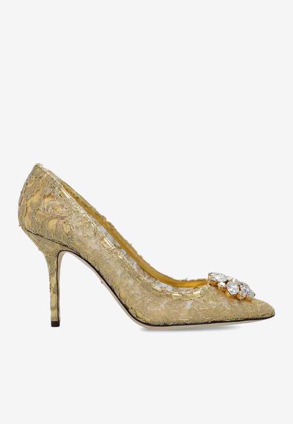 Bellucci 90 Guipure Lace Pumps