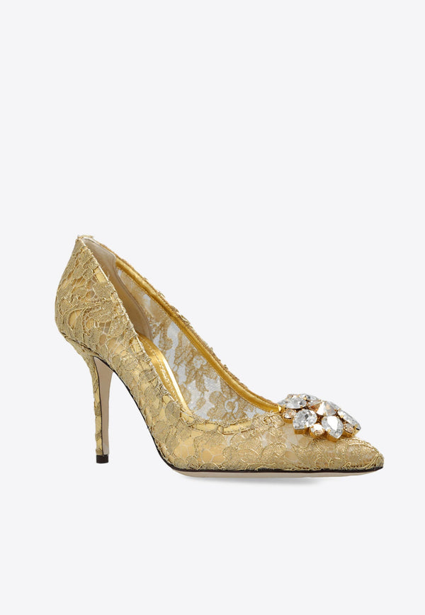 Bellucci 90 Guipure Lace Pumps