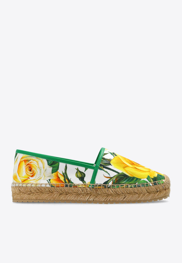 Rose Print Espadrilles