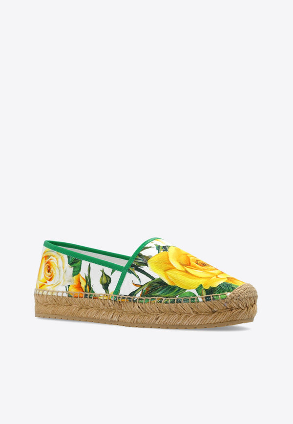 Rose Print Espadrilles