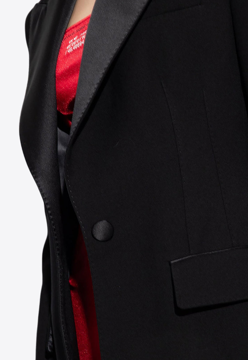 Single-Breasted Wool Long Coat