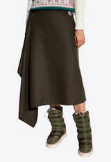 Wrap Wool and Cashmere Midi skirt