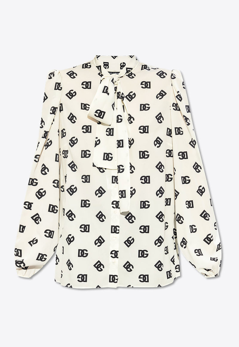 All-Over DG Logo Silk Shirt