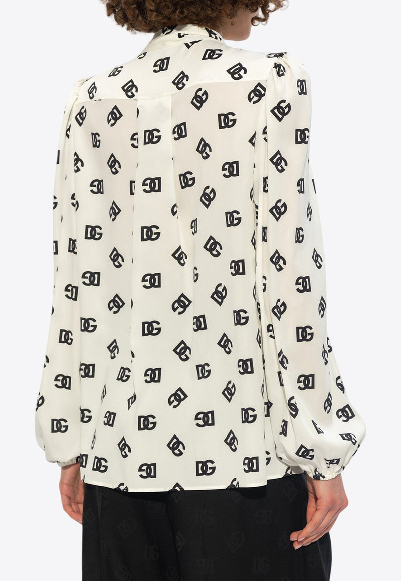 All-Over DG Logo Silk Shirt