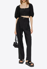 Straight-Leg Tailored Pants