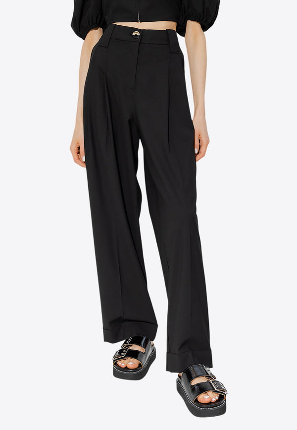 Straight-Leg Tailored Pants