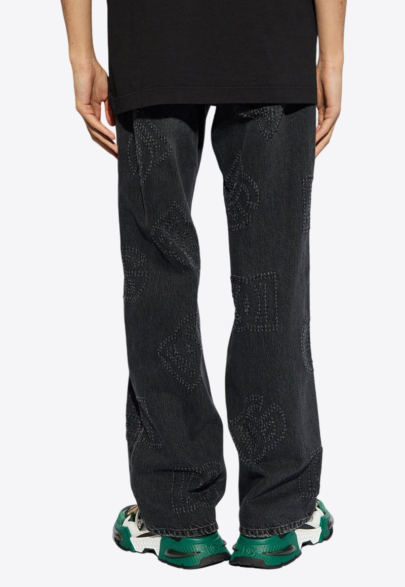 DG Logo Wide-Leg Jeans