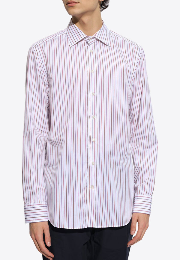 Pinstriped Long-Sleeved Shirt