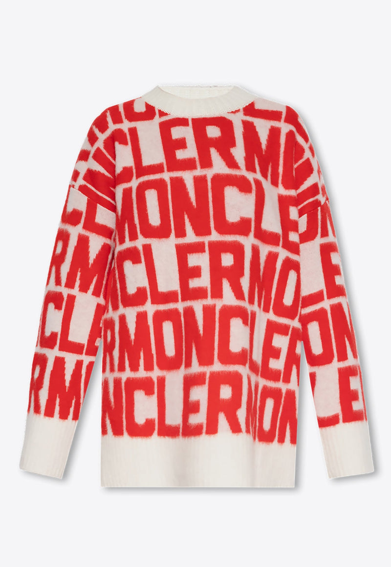 Logo Jacquard Wool Sweater