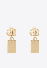 Logo Plaque DG Logo Drop Earrings