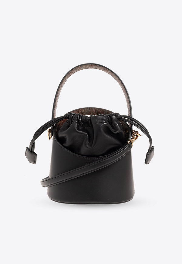 Small Saturno Calf Leather Bucket Bag