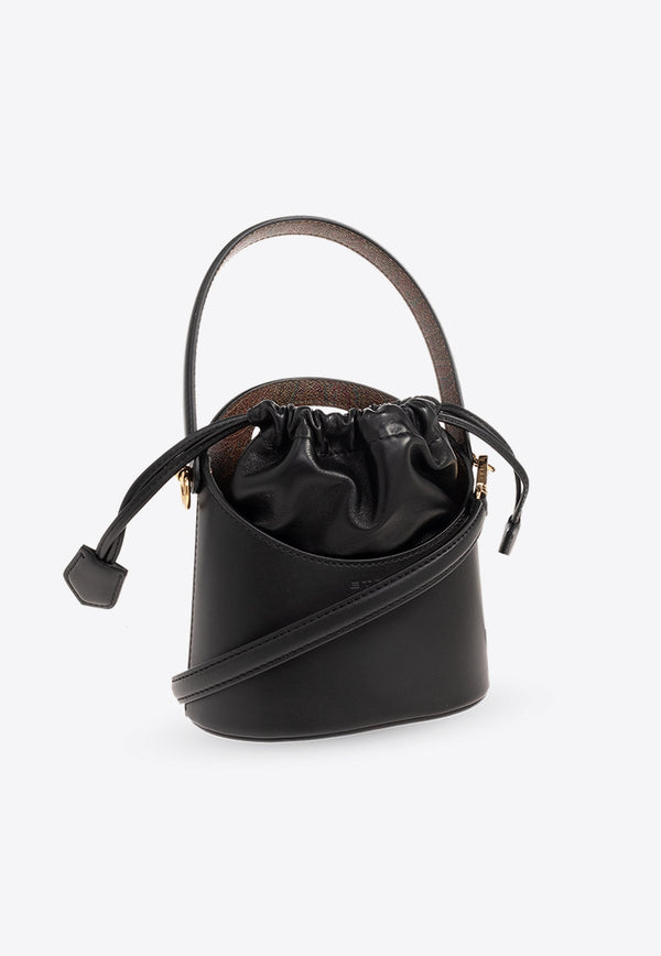 Small Saturno Calf Leather Bucket Bag