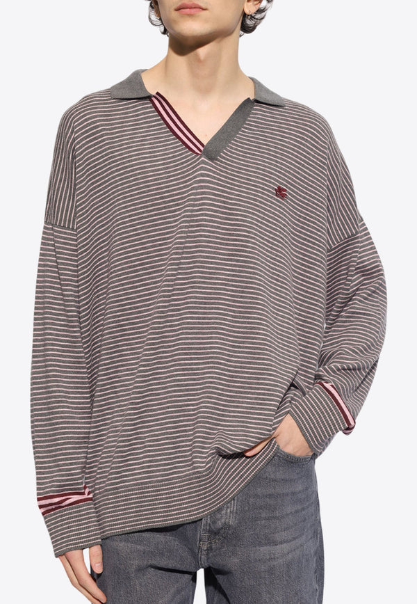 Pegaso Striped Polo Sweater