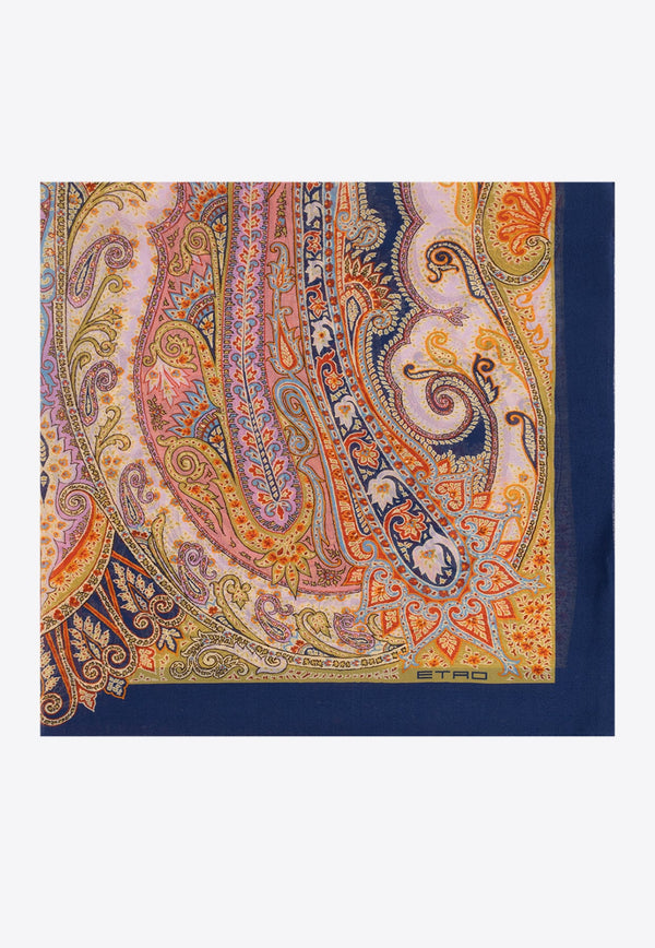 Paisley Print Silk Scarf