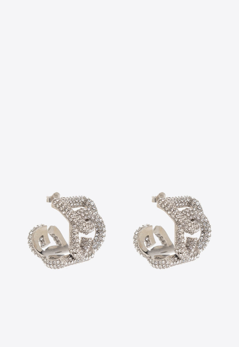 DG Logo Crystal Embellished Earrings