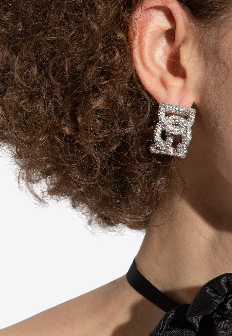 DG Logo Crystal Embellished Earrings