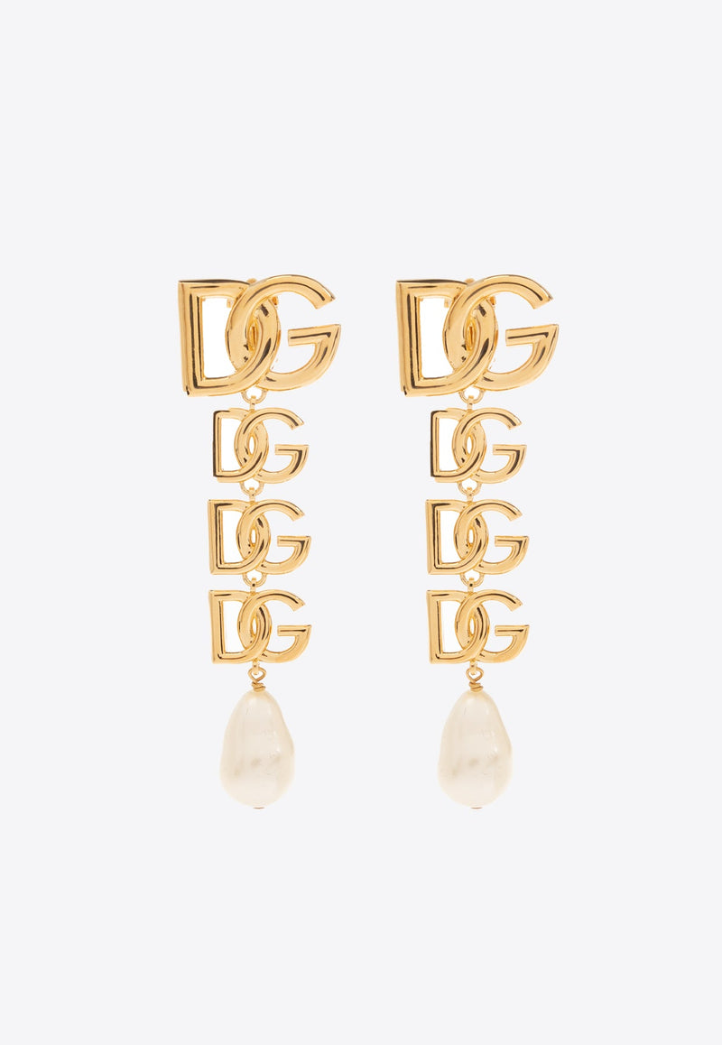 DG Logo Pearl Earrings