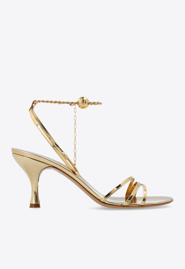 Dennis 70 Metallic Leather Sandals