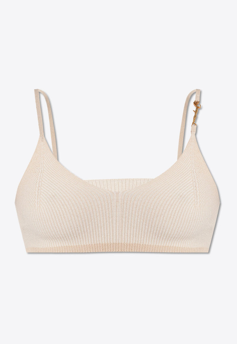 Pralu Logo Embellished Bralette Top