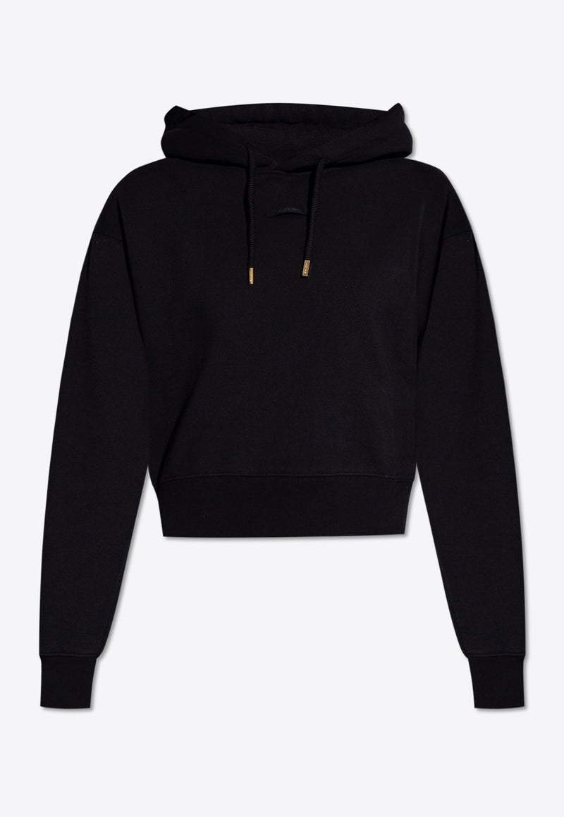 Logo Patch Drawstring Hoodie