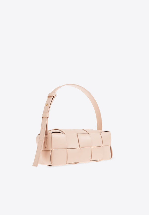 Small Brick Cassette Intrecciato Leather Shoulder Bag