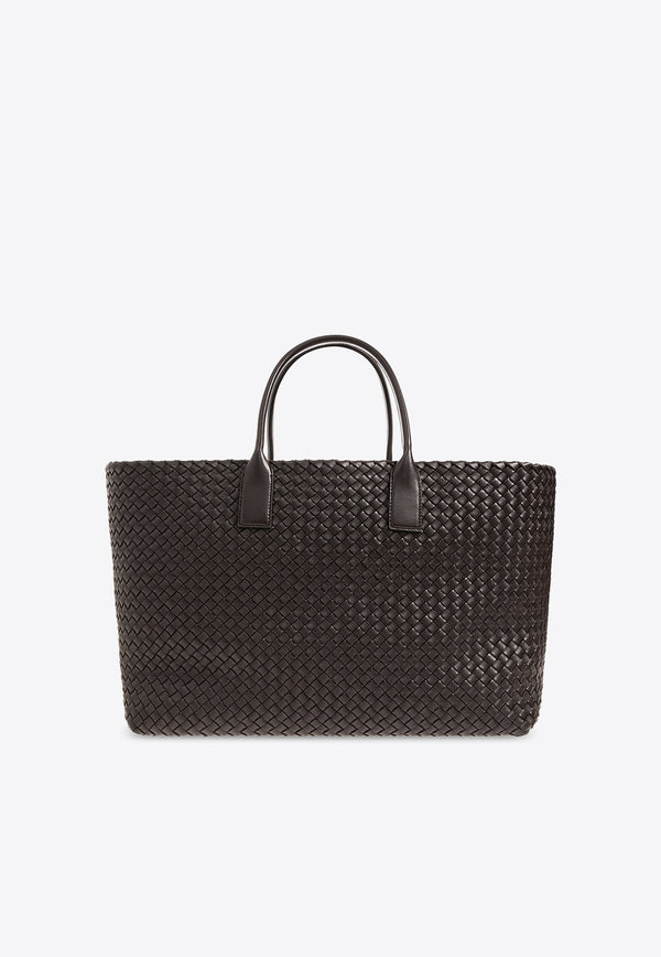 Large Cabat Intrecciato Leather Tote Bag