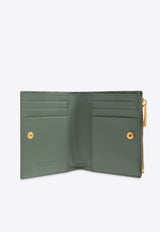 Small Intrecciato Bi-Fold Leather Wallet