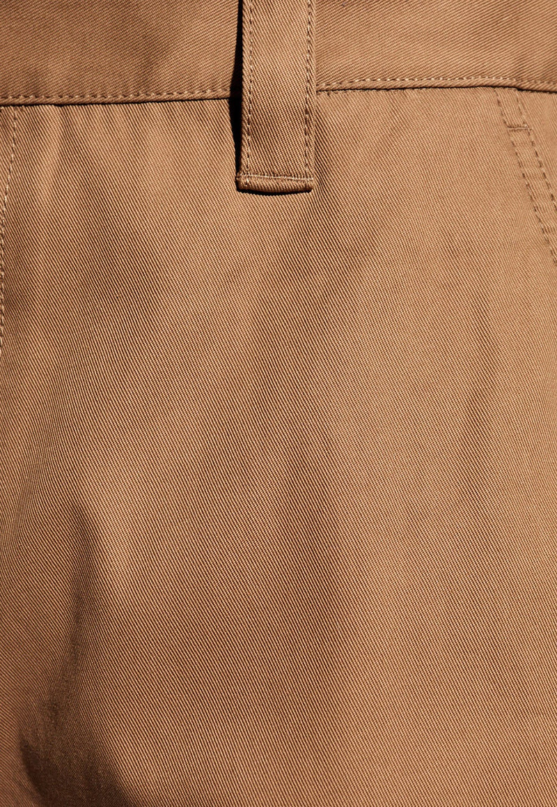 Tapered-Leg Twill Chino Pants