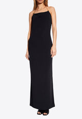 Chain Strap Halterneck Maxi Dress