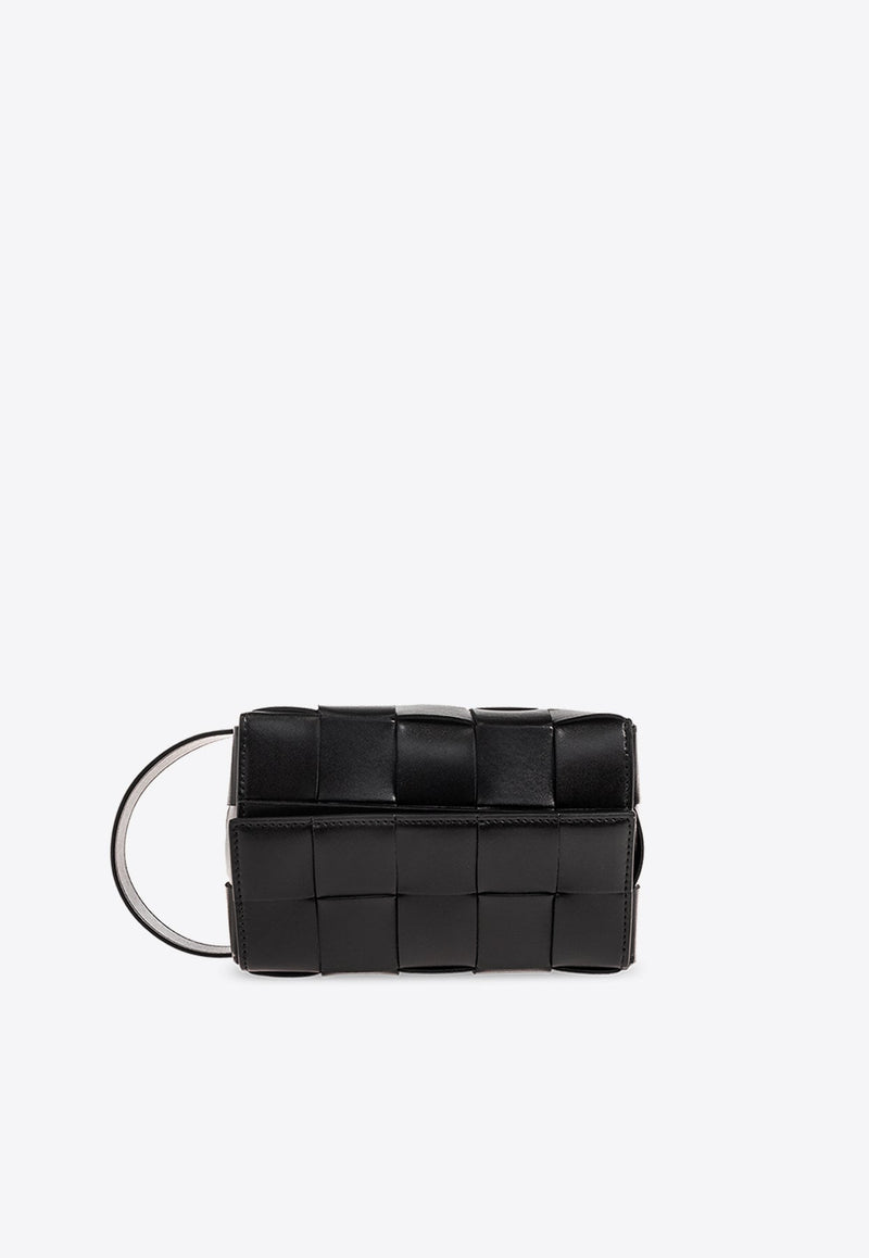 Cassette Travel Pouch Bag in Intrecciato Leather