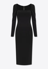 Bodycon Long-Sleeved Midi Dress