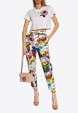 Floral Print Tapered-Leg Pants