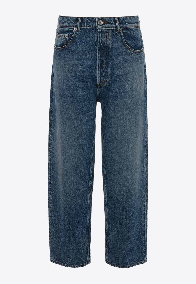 Logo Patch Straight-Leg Jeans