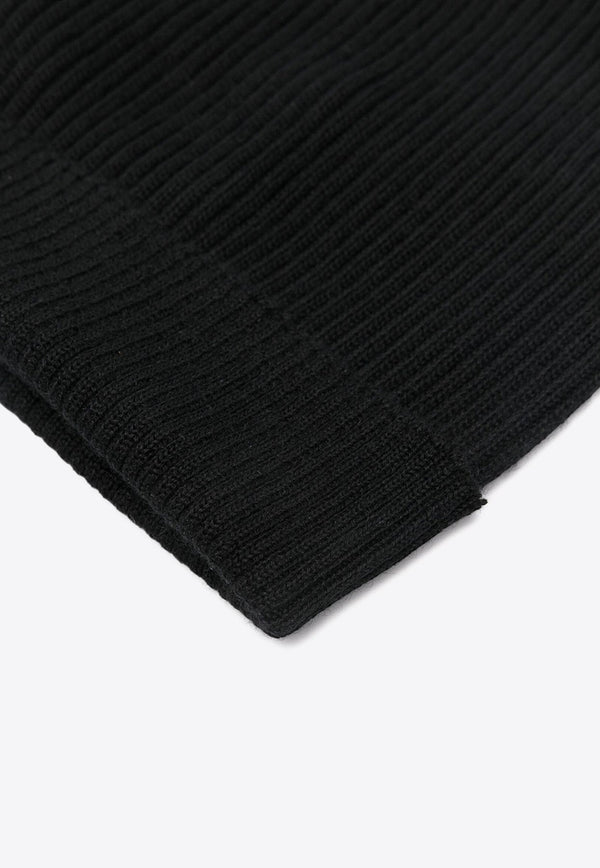 Ribbed Knit Cashmere Beanie