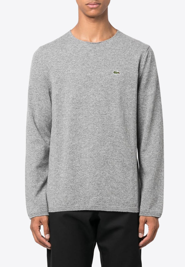 X Lacoste Intarsia Knit Logo Wool Sweater