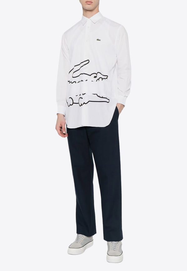 X Lacoste Printed Long-Sleeved Shirt