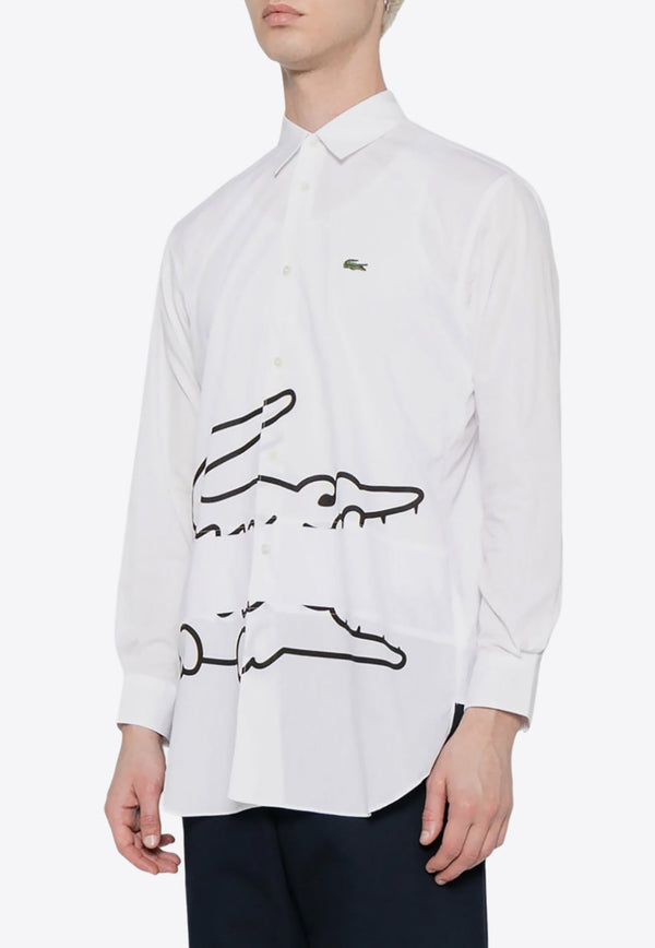 X Lacoste Printed Long-Sleeved Shirt