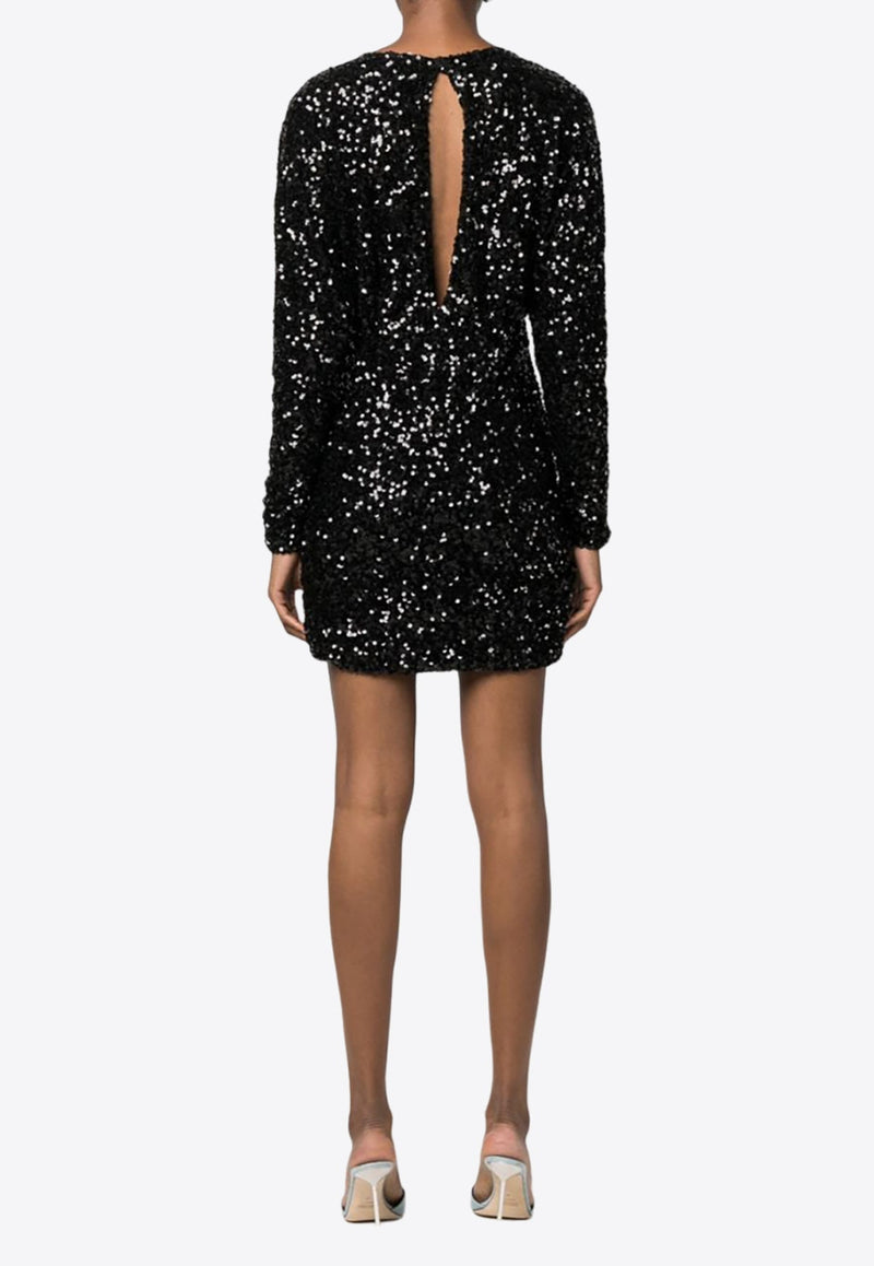 Paris Sequin-Embellished Mini Dress