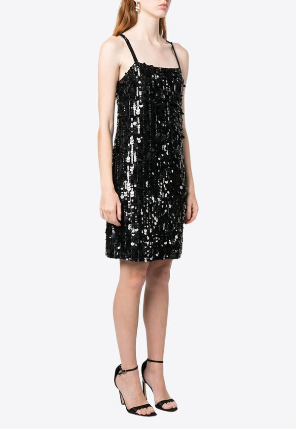 Sequined Sleeveless Mini Dress