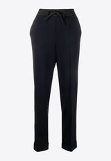 Straight Leg Wool-Blend Pants