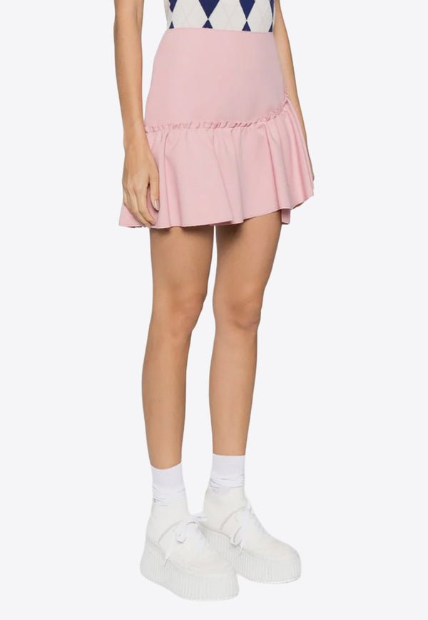 High-Waist Ruffled Mini Skirt