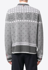 Patterned Intarsia Knit Wool Sweater